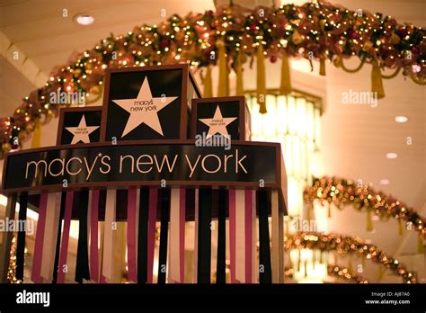 Christmas Holiday decorations inside Macy s Department Store at Stock Photo: 1214367 - Alamy