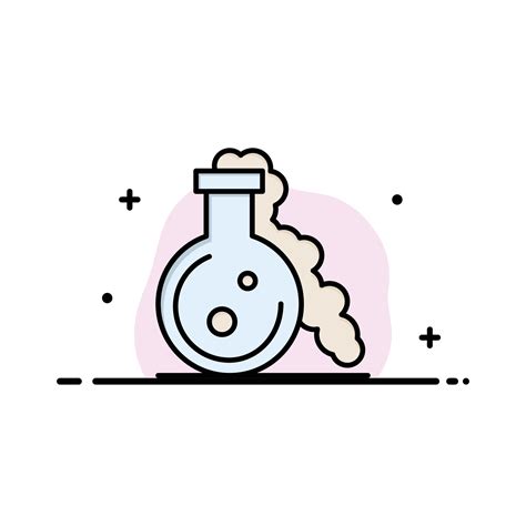 Flask Lab Test Medical Business Flat Line Filled Icon Vector Banner ...