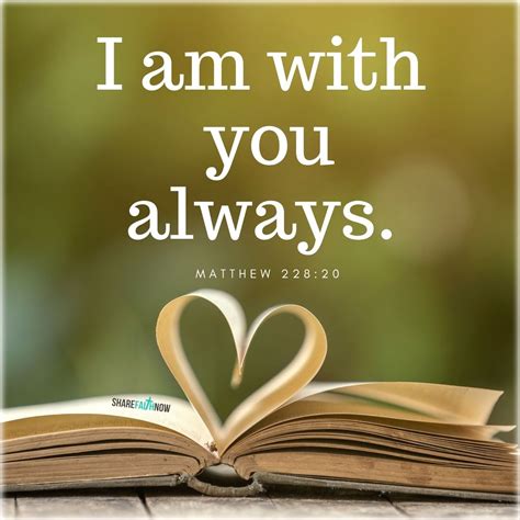 Bible Verse Of The Day:I am with you always | Jesus faith, Faith, Names of jesus