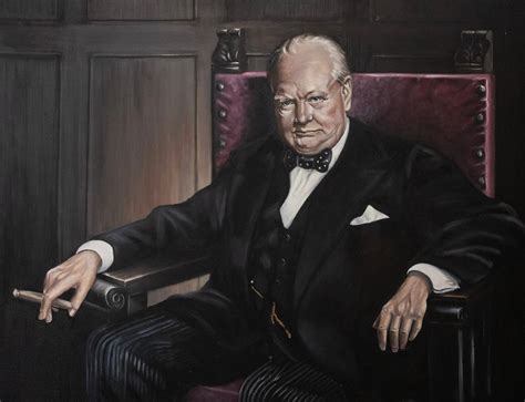 Portrait of Winston Churchill - Etsy