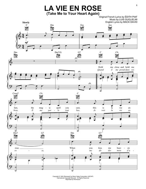 La Vie En Rose | Sheet Music Direct