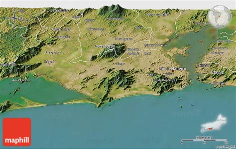 Satellite 3D Map of Rio De Janeiro