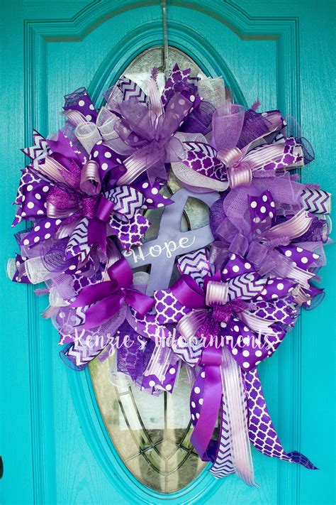 Hope Wreath-Relay for Life by Kenzie's Adoornments Find on FB & Etsy | Relay for life ...