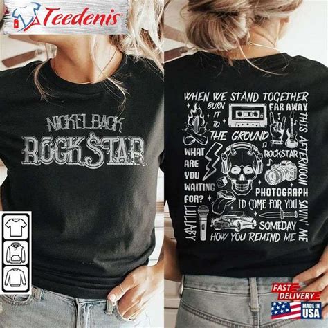 Nickelback Band Music Get Rollin Typo 2023 Tour 2-Sided Sweatshirt And Unisex T-Shirt in 2023 ...