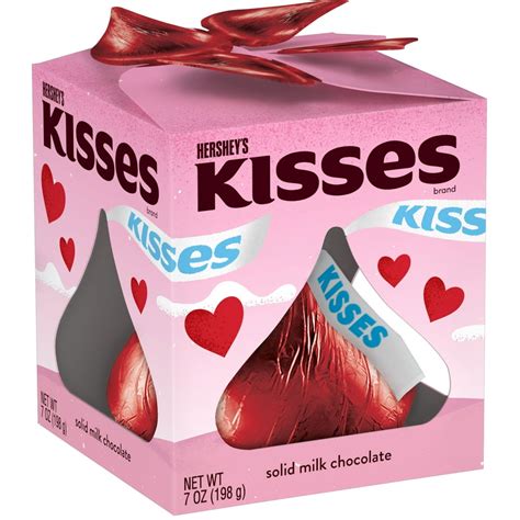 HERSHEY'S, KISSES, Solid Milk Chocolate Candy, Valentine's Day, 7 Oz ...