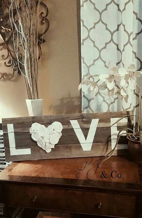 Rustic love sign Love Signs, Entryway Tables, Crafty, Rustic, Lovely ...