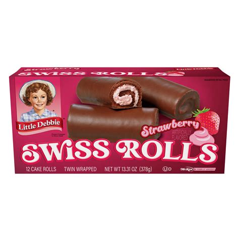 Little Debbie Strawberry Swiss Rolls, Twin Wrapped - Shop Snack Cakes ...