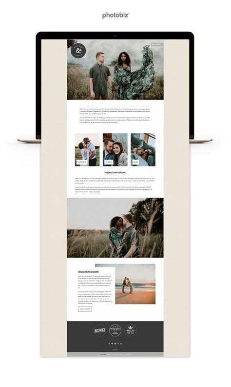 New PhotoBiz Template, Chaucer | Website template design, Elegant website templates, Template design