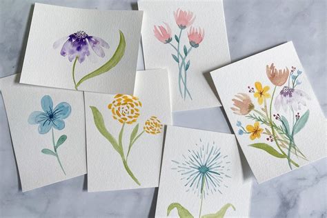 Simple Watercolor Flowers for Beginners - Ebb and Flow Creative Co