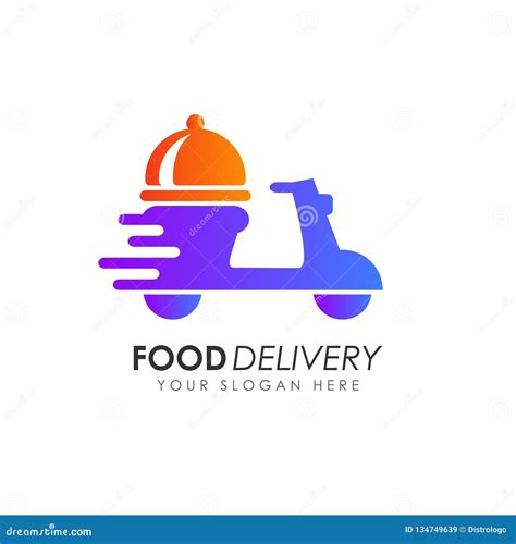 Food Delivery Logo Design Vector Stock Vector - Illustration of speed, pizza: 134749639