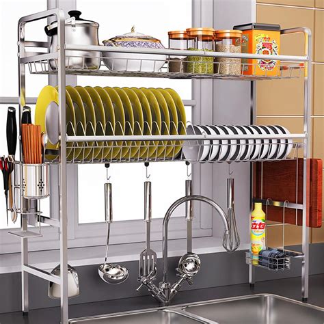 Kitchen Dish Drying Rack Over Sink Kitchen Storage Organizer Rack ...