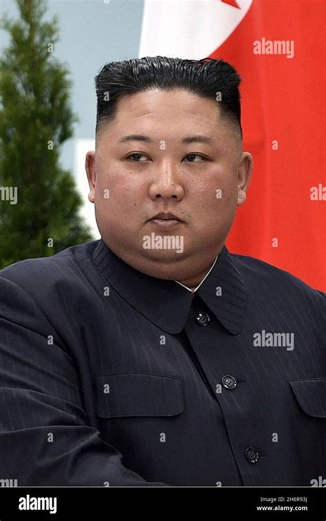 KIM JONG-un , North Korean dictator on 25 April 2019 while visiting President Putin. Photo ...