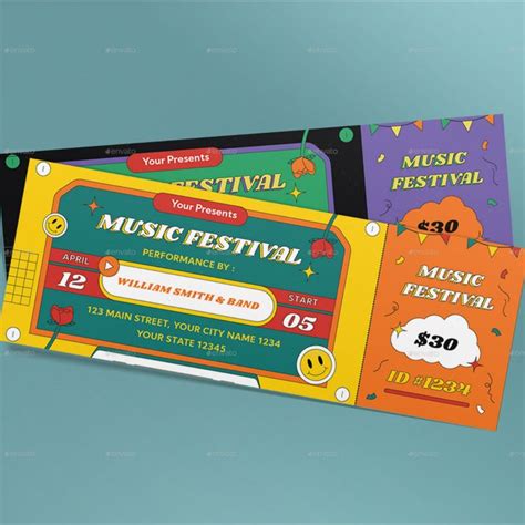 Music Festival Ticket | Music festival, Festival, Music tickets