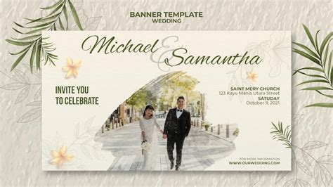 Free PSD | Elegant wedding banner template