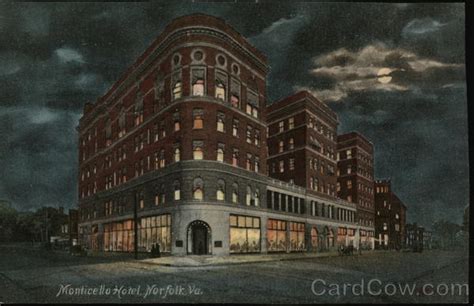 Monticello Hotel Norfolk, VA Postcard