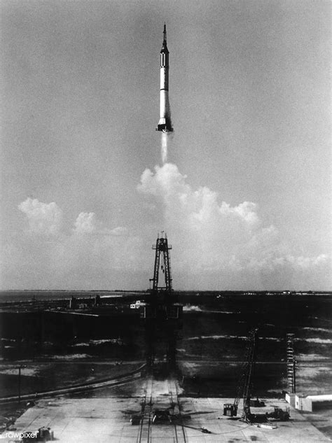 Launching of the Mercury-Redstone 3 spacecraft from Cape Canaveral on a ...