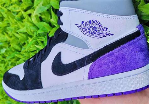 Air Jordan 1 Mid Purple Black Suede Release Date - Sneaker Bar Detroit