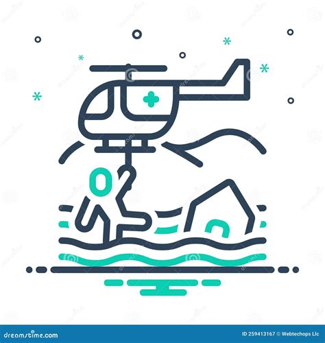 Mix Icon for Rescue, Save and Emergency Stock Vector - Illustration of ...