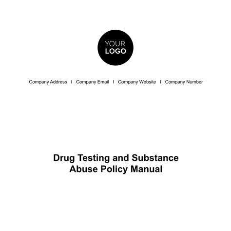 Drug Testing and Substance Abuse Policy Manual HR Template - Edit Online & Download Example ...