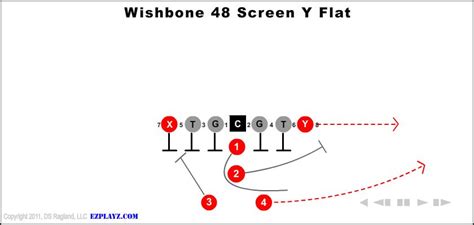 Wishbone 48 Screen Y Flat | Youth Football Plays and Formations