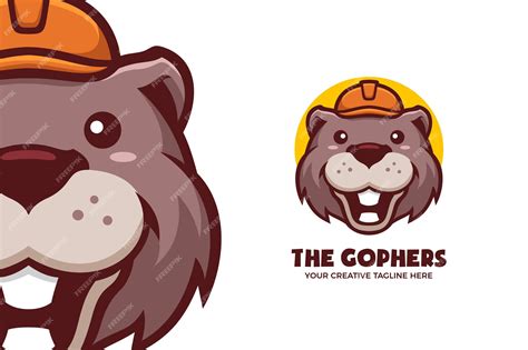 Premium Vector | Gopher mascot logo template