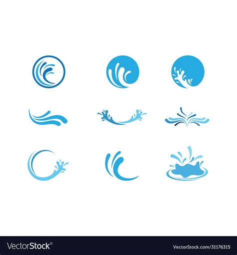 Water splash logo Royalty Free Vector Image - VectorStock