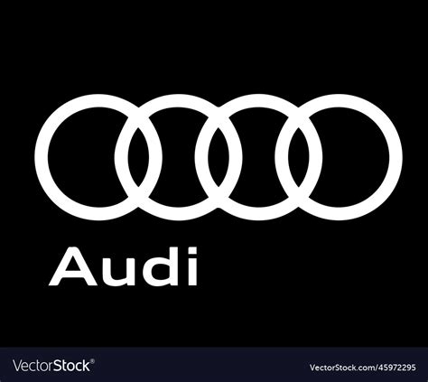 Audi brand logo symbol with name white design Vector Image