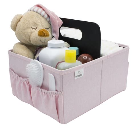 Sorbus Baby Diaper Caddy Organizer | Nursery Storage Bin for Diapers, Wipes & Toys | Portable ...