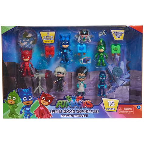 PJ Masks Super Moon Adventure Deluxe Figure Set, 15 pieces included