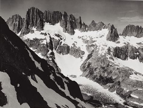 ANSEL ADAMS (1902–1984), The Minarets and Iceberg Lake from Volcanic Ridge, Sierra Nevada ...