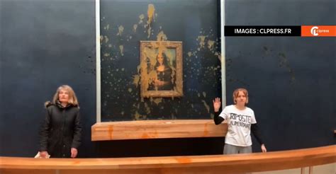 Climate activists throw soup at 'Mona Lisa' painting in Paris' Louvre museum