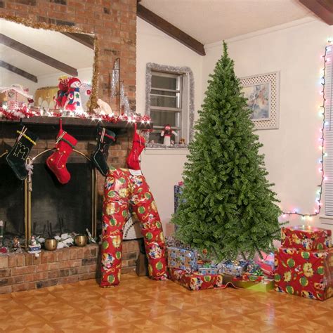 Clearance Christmas Trees, 7.5FT 1450 Tips Premium Hinged Artificial Christmas Tree Holiday ...