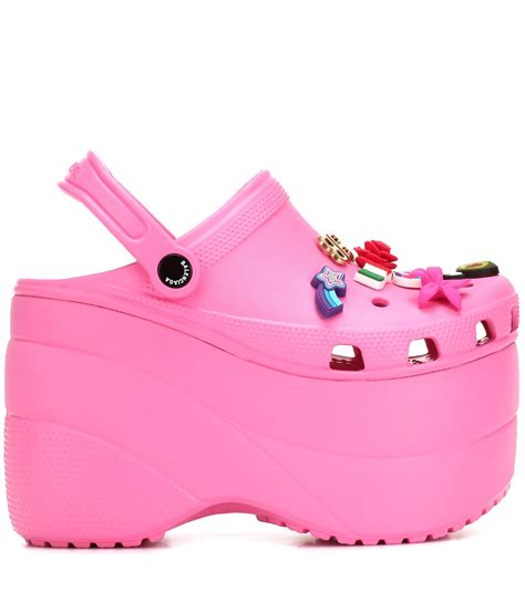 Lyst - Balenciaga Platform Crocs in Pink