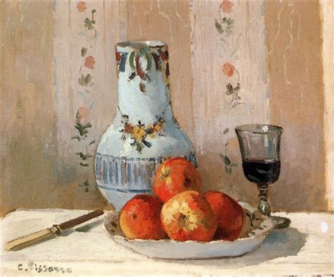 Still Life with Apples and Pitcher, 1872 - Camille Pissarro - WikiArt.org