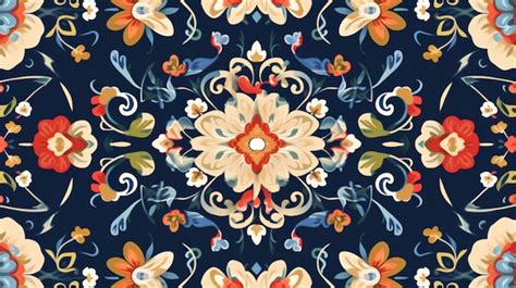 Premium AI Image | Seamless traditional design pattern