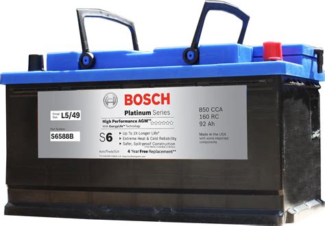 Miscella: Bosch Platinum Series Agm Battery Group Size H8l549