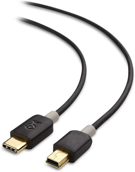 Cabo USB 2.0 tipo C (USB-C) para Mini B (Mini USB) da Cable Matters, Preto, 3 Feet : Amazon.com ...