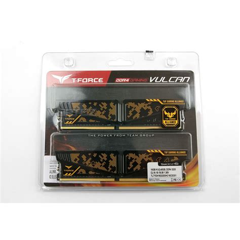 Team Elite T-Force Vulcan TUF Gaming Alliance 16GB (2x8GB) DDR4 3200MHz ...