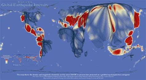 Map visualises global earthquake intensity - Geospatial World