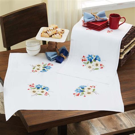 Herrschners® Stella Table Runner Stamped Embroidery Kit - Walmart.com - Walmart.com