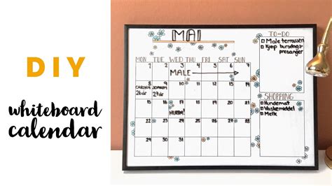 White Dry Erase Magnetic Monthly Calendar Whiteboard With Menu 18x14 ...