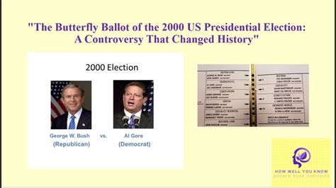 "The Butterfly Ballot of the 2000 US Presidential Election"/Florida/How ...