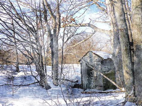 Outhouse In Winter Photograph by Claire Bull