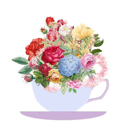 Vintage Floral Tea Cup Free Stock Photo - Public Domain Pictures
