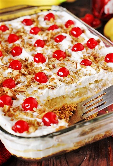 No-Bake Banana Split Cake