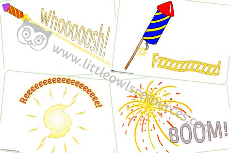 FREE Firework/Onomatopoeic Sounds printable Early Years/EY (EYFS ...