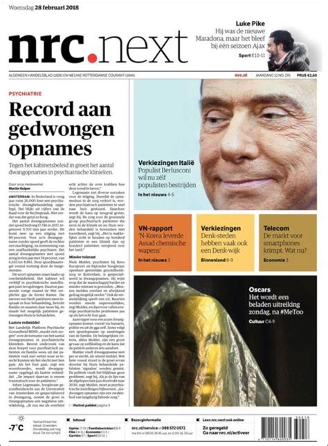 Newspaper NRC • Next (Netherlands). Newspapers in Netherlands. Today's ...