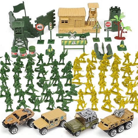 Buy TOY Life Army Men Toy Soldier Plastic Army Toys 95 Pieces Army Men Toys for Boys Action ...