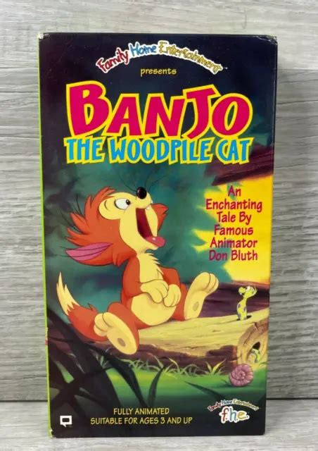 BANJO THE WOODPILE Cat by Don Bluth (VHS 1993 Family House ...