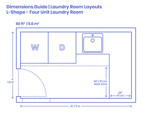 Laundry Room Layouts Dimensions & Drawings | Dimensions.Guide